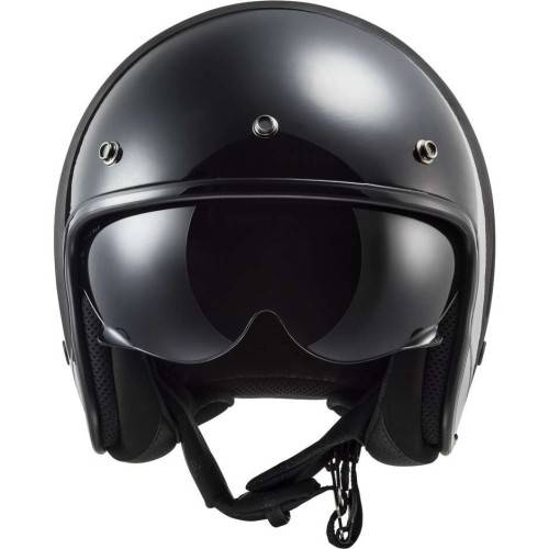 CASCO JET LS2 OF601 BOB II LINES BLACK JEANS-06