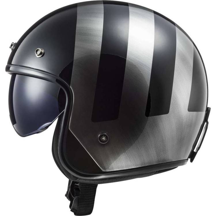 CASCO JET LS2 OF601 BOB II LINES BLACK JEANS-06