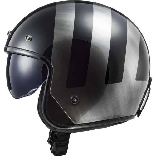CASCO JET LS2 OF601 BOB II LINES BLACK JEANS-06