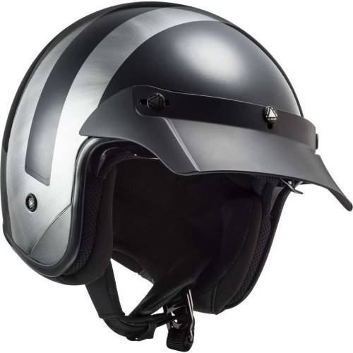 CASCO JET LS2 OF601 BOB II LINES BLACK JEANS-06
