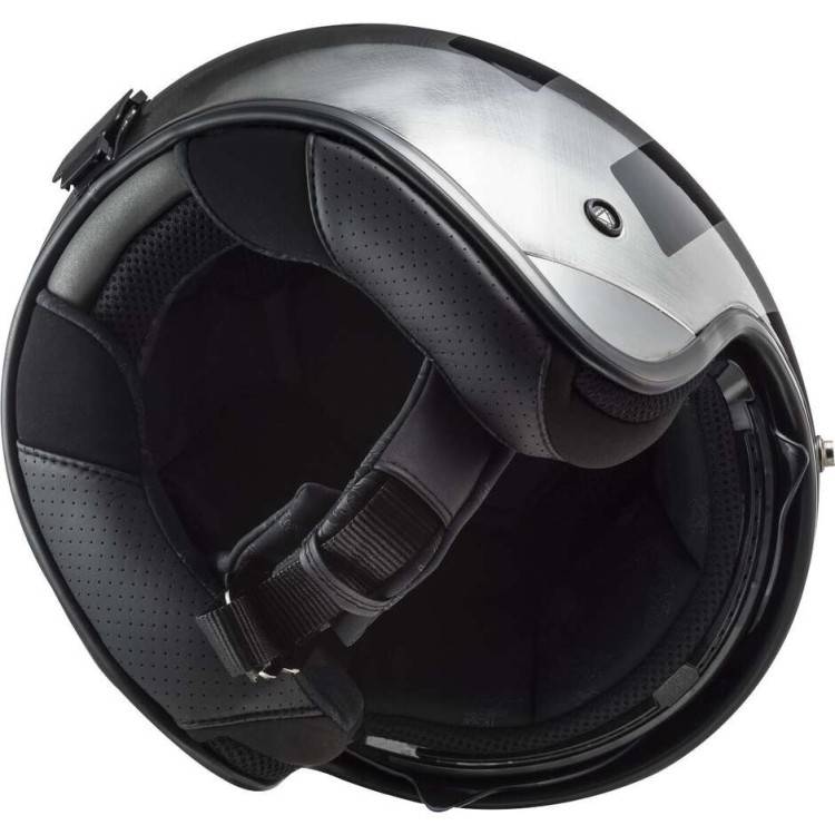 CASCO JET LS2 OF601 BOB II LINES BLACK JEANS-06