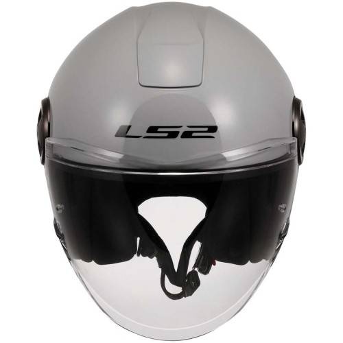 CASCO JET LS2 OF620 CLASSY SOLID PEARL GREY-06
