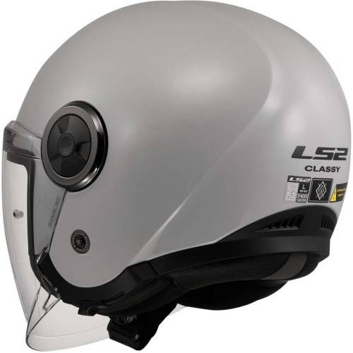 CASCO JET LS2 OF620 CLASSY SOLID PEARL GREY-06