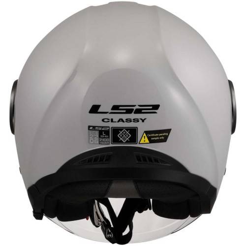 CASCO JET LS2 OF620 CLASSY SOLID PEARL GREY-06