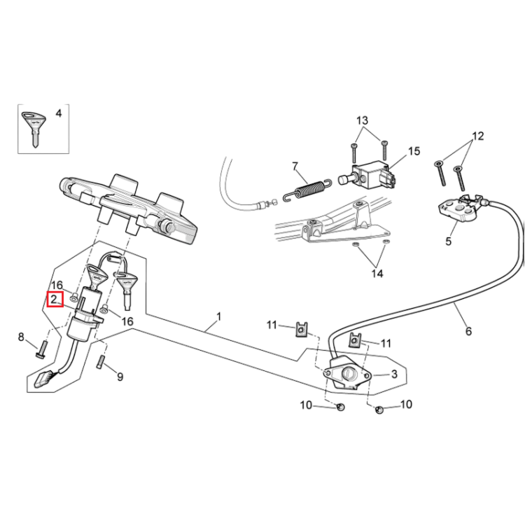 AP8127775 | BLOCCHETTO COMMUTATORE-BLOCC. | PIAGGIO RICAMBI ORIGINALI