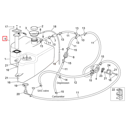 AP8127725 | SONDA LIVELLO BENZINA | PIAGGIO RICAMBI ORIGINALI
