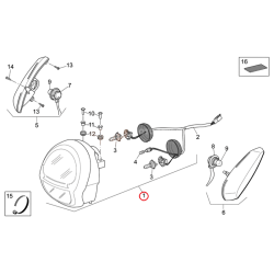 AP8127714 | FANALE ANTERIORE CROMATO | PIAGGIO RICAMBI ORIGINALI