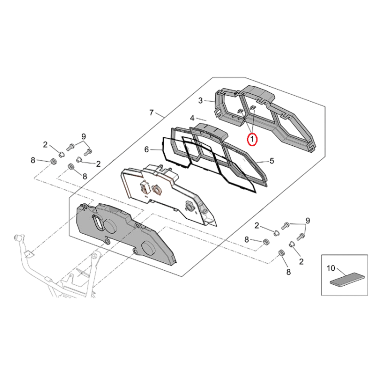 AP8127155 | PULSANTE CRUSCOTTO | PIAGGIO RICAMBI ORIGINALI