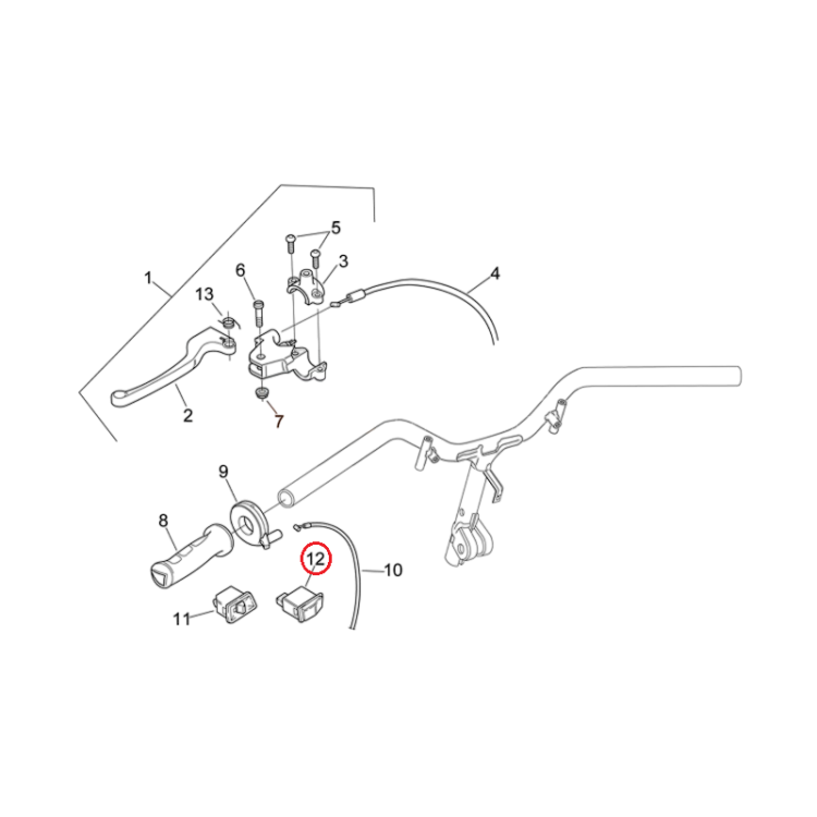 AP8124209 | PULSANTE AVVISATORE ACUSTICO | PIAGGIO RICAMBI ORIGINALI