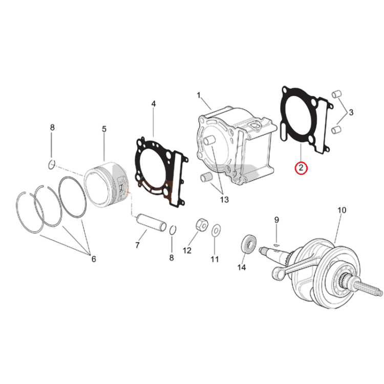 AP8122492 | GUARNIZIONE BASE CILINDRO | PIAGGIO RICAMBI ORIGINALI