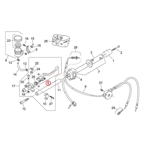 AP8118460 | LEVA FRENO ANT.NUDA | PIAGGIO RICAMBI ORIGINALI
