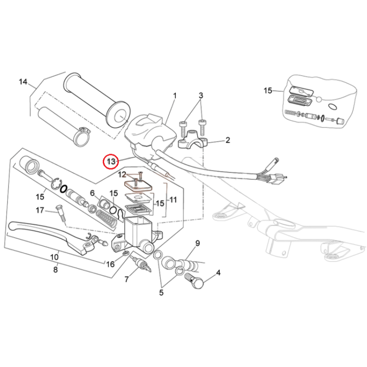 AP8114497 | CAVO GAS | PIAGGIO RICAMBI ORIGINALI