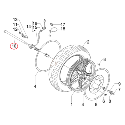959376 | PERNO RUOTA | PIAGGIO RICAMBI ORIGINALI