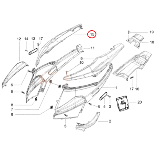 959341 | SEMICODA DX | PIAGGIO RICAMBI ORIGINALI