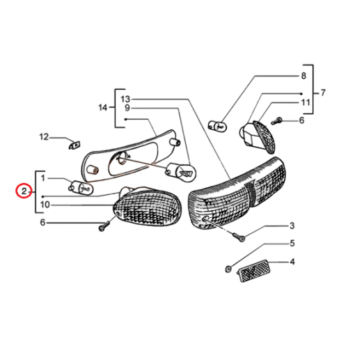 957272 | INDICATORE POST. SX | PIAGGIO RICAMBI ORIGINALI