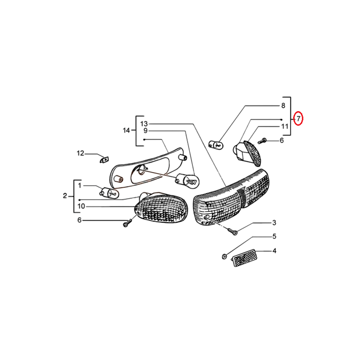 957271 | INDICATORE POST. DX | PIAGGIO RICAMBI ORIGINALI