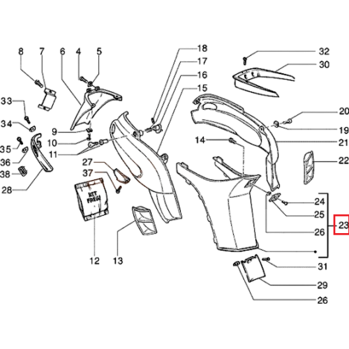 957268000C | COPERTURA  | PIAGGIO RICAMBI ORIGINALI