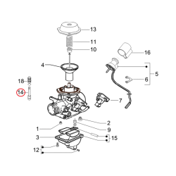 871854 | ASTA POMPA CARBURATORE | PIAGGIO RICAMBI ORIGINALI