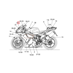 860093 | DECALCO CARENA SUP.SX | PIAGGIO RICAMBI ORIGINALI