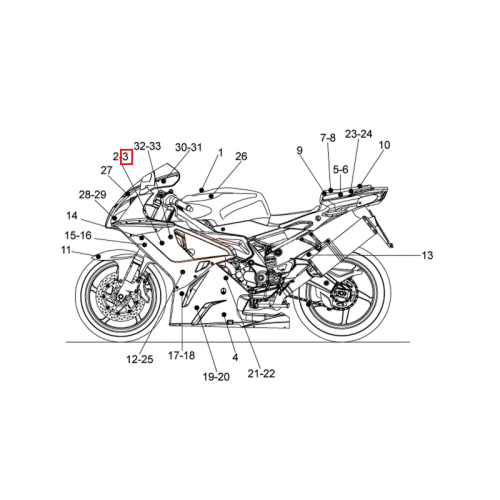 860093 | DECALCO CARENA SUP.SX | PIAGGIO RICAMBI ORIGINALI