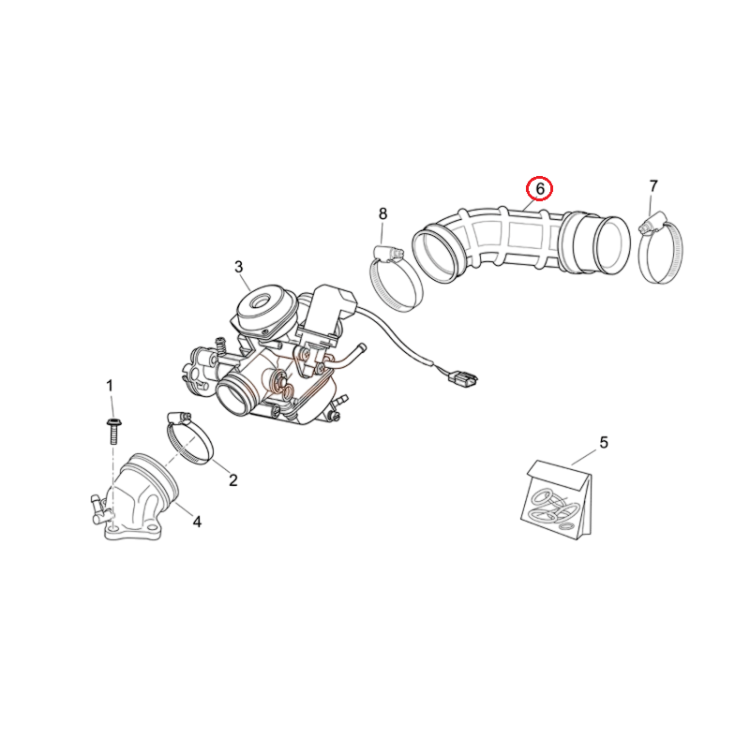 845995 | MANICOTTO DEPURATORE-CARBURATORE | PIAGGIO RICAMBI ORIGINALI