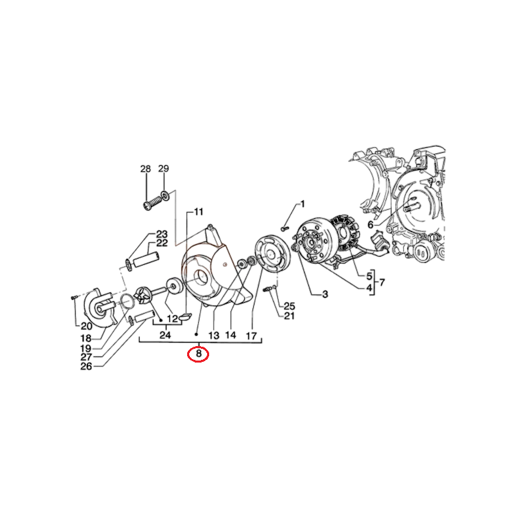 8403215 | COPERCHIO VOLANO | PIAGGIO RICAMBI ORIGINALI