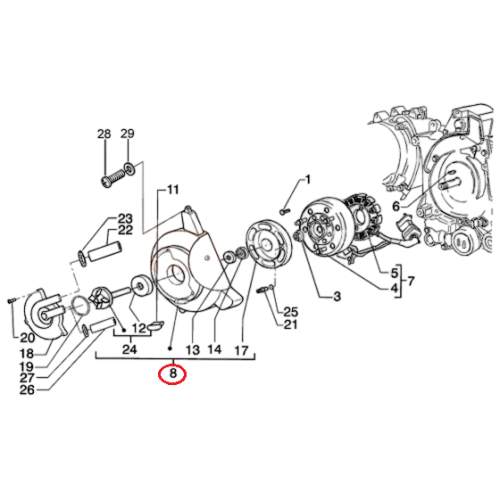 8403215 | COPERCHIO VOLANO | PIAGGIO RICAMBI ORIGINALI