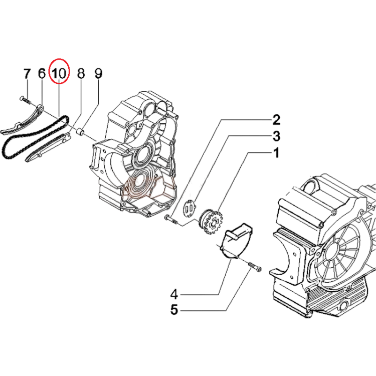 827889 | CATENA DISTRIBUZ.SILENZ. | PIAGGIO RICAMBI ORIGINALI