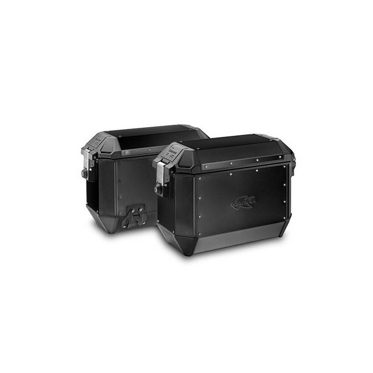 COPPIA VALIGIE LAT. ALLUMINIO BLACK K'MI KMS36BPACK2 | KAPPA