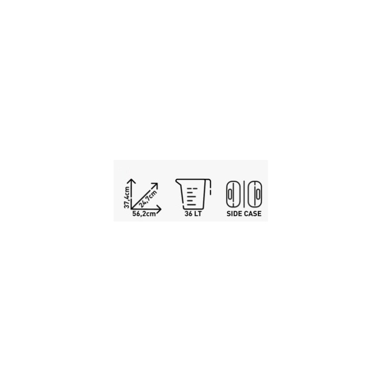 COPPIA VALIGIE LAT. ALLUMINIO BLACK K'MI KMS36BPACK2 | KAPPA