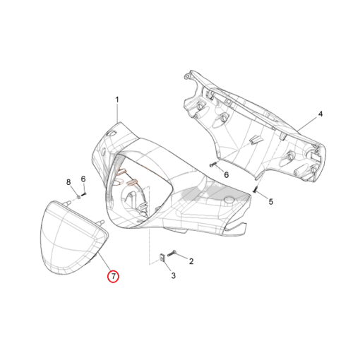673858 | COPERTURA SEDE FARO | PIAGGIO RICAMBI ORIGINALI