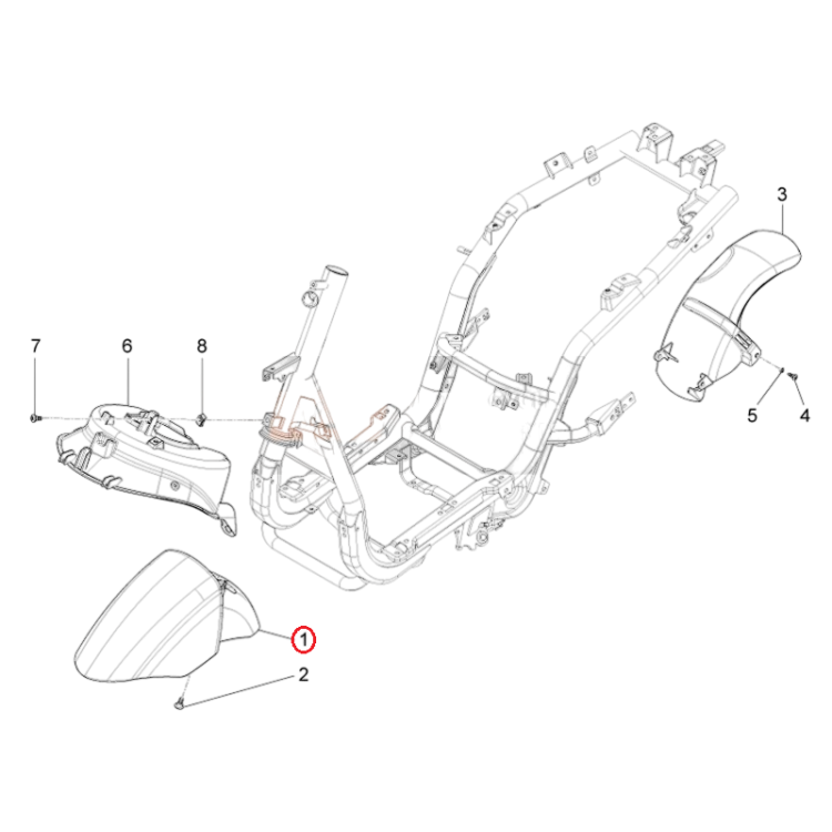 67368200BT | S - PARAFANGO ANT | PIAGGIO RICAMBI ORIGINALI