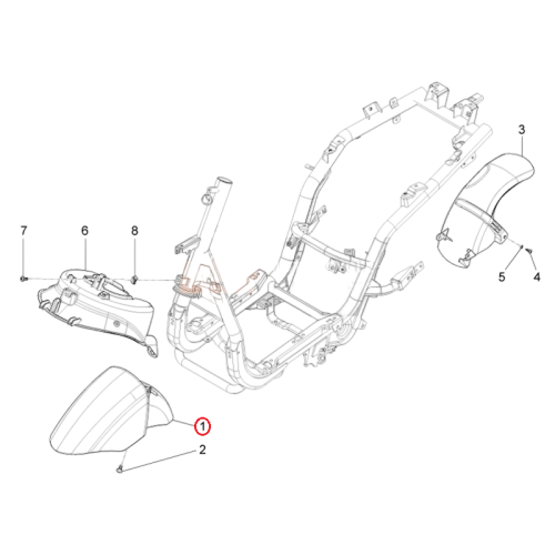 67368200BT | S - PARAFANGO ANT | PIAGGIO RICAMBI ORIGINALI