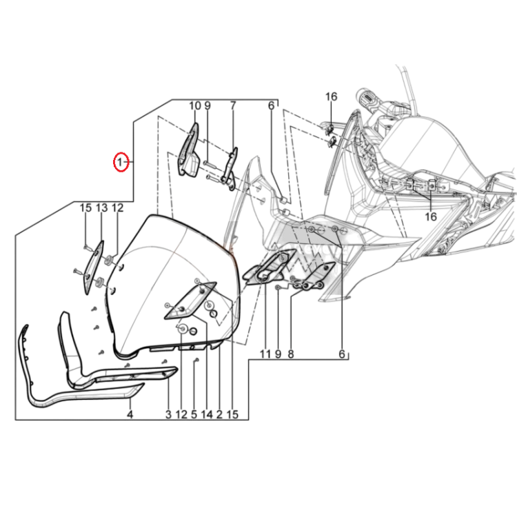673134 | KIT CUPOLINO | PIAGGIO RICAMBI ORIGINALI