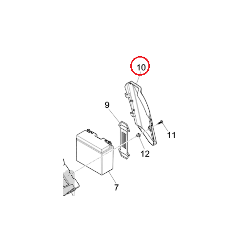 672038000C | PORTELLO BATTERIA | PIAGGIO RICAMBI ORIGINALI