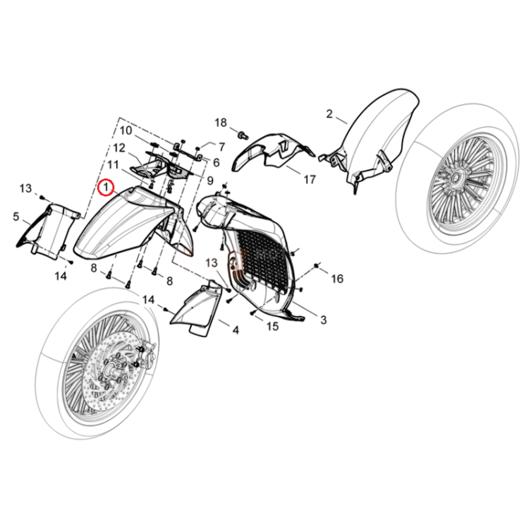66719700NM | PARAFANGO ANTERIORE | PIAGGIO RICAMBI ORIGINALI