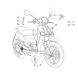 666789 | TRASMIS. COMPL. COM. FRENO POST. | PIAGGIO RICAMBI ORIGINALI