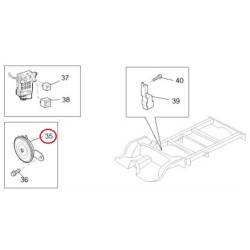 660522 | AVVISATORE ACUSTICO COMPLETO 12V | PIAGGIO RICAMBI ORIGINALI
