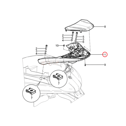 65680100EU | PORTAPACCHI POSTERIORE | PIAGGIO RICAMBI ORIGINALI
