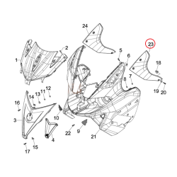 65284900BR | COPERTURA PARAMANI DX | PIAGGIO RICAMBI ORIGINALI
