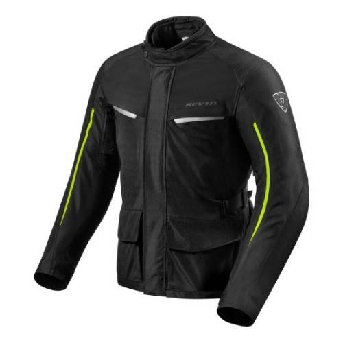 REV'IT VOLTIAC 2 NERO/GIALLO FLUO GIACCA