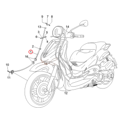 649189 | TRASMISSIONE FLESSIBILE CONTAKM | PIAGGIO RICAMBI ORIGINALI