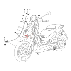 649186 | TRASMIS.COM.CHIUSURA GAS COMPL. | PIAGGIO RICAMBI ORIGINALI