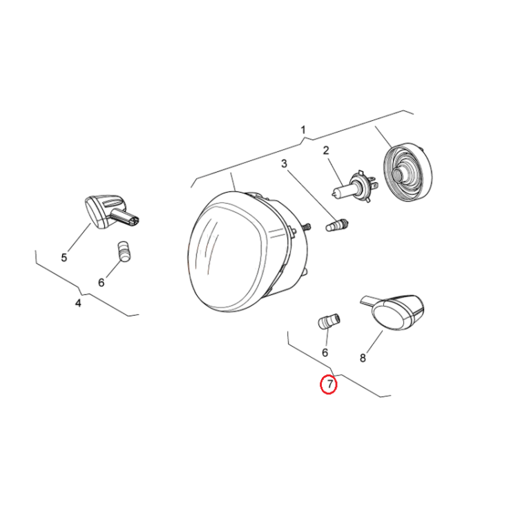 642523 | INDIC. DIREZIONE ANT. SX | PIAGGIO RICAMBI ORIGINALI