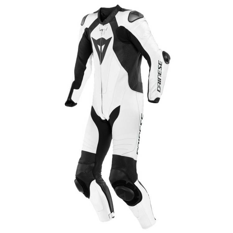 TUTA LAGUNA SECA 5 1PC LEATHER SUIT PERFORMANCE WHITE BLACK | DAINESE