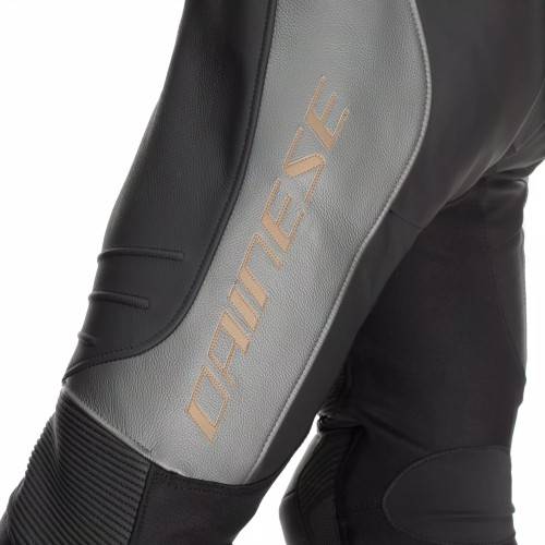 TUTA LAGUNA SECA 5 1PC LEATHER SUIT SPECIAL EDITION BLACK GREY GOLD | DAINESE
