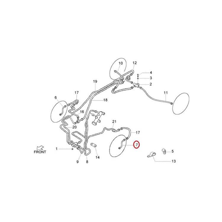 614773 | TUBO FRENO SX | PIAGGIO RICAMBI ORIGINALI