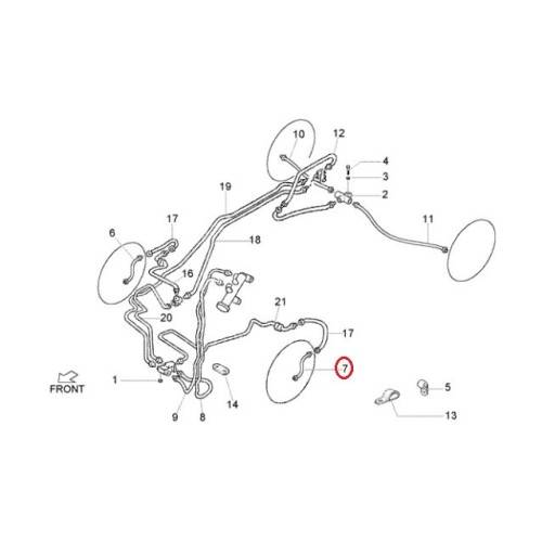 614773 | TUBO FRENO SX | PIAGGIO RICAMBI ORIGINALI