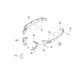 57739300F2 | PROTEZIONE LAT.SX | PIAGGIO RICAMBI ORIGINALI