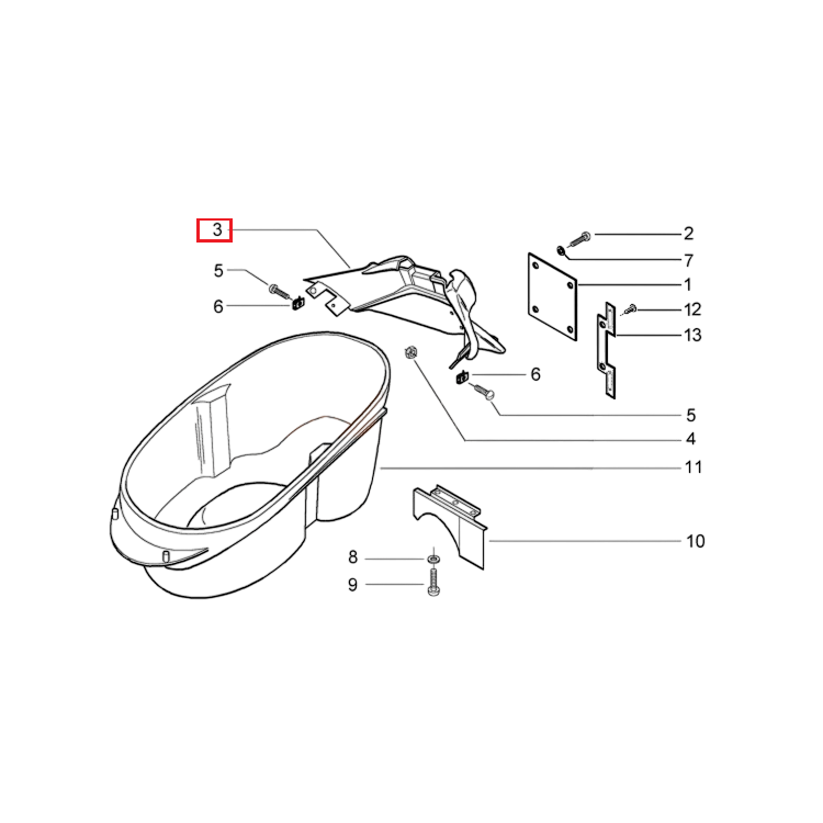 57739200F2 | COPERTURA POST. | PIAGGIO RICAMBI ORIGINALI